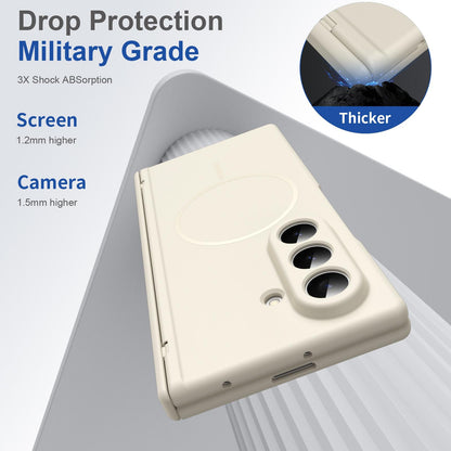 For Samsung Galaxy Z Fold7 5G Full Cover HD Integrated Magnetic Hinge Folding Phone Case - White - EDA010134104F