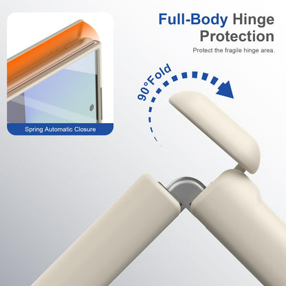 For Samsung Galaxy Z Fold7 5G Full Cover HD Integrated Magnetic Hinge Folding Phone Case - White - EDA010134104F