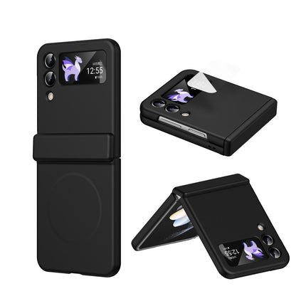 For Galaxy Z Flip4 Full Cover HD Integrated Magnetic Hinge Folding Phone Case - Black - EDA010134111A
