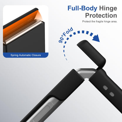 For Galaxy Z Flip4 Full Cover HD Integrated Magnetic Hinge Folding Phone Case - Black - EDA010134111A