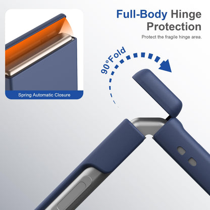 For Galaxy Z Flip4 Full Cover HD Integrated Magnetic Hinge Folding Phone Case - Blue - EDA010134111B