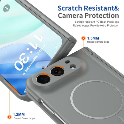 For iPhone Duo Full Cover HD Integrated Magnetic Hinge Folding Phone Case - Grey - EDA010134501D