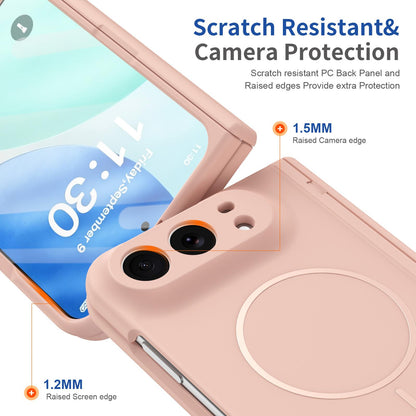 For iPhone Duo Full Cover HD Integrated Magnetic Hinge Folding Phone Case - Pink - EDA010134501E