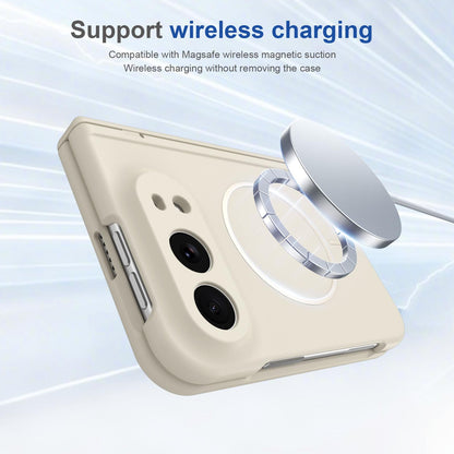 For iPhone Duo Full Cover HD Integrated Magnetic Hinge Folding Phone Case - White - EDA010134501F