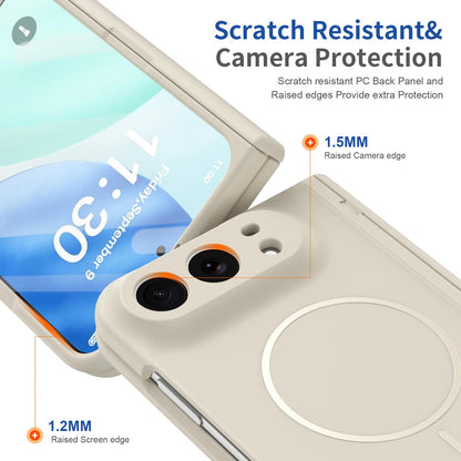 For iPhone Duo Full Cover HD Integrated Magnetic Hinge Folding Phone Case - White - EDA010134501F