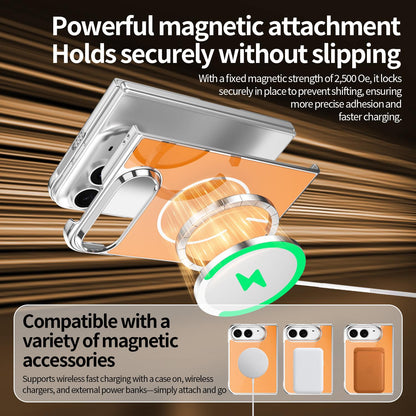 For iPhone Duo Integrated Glass Scratch Resistant Magnetic Phone Case - Orange - EDA010135501A