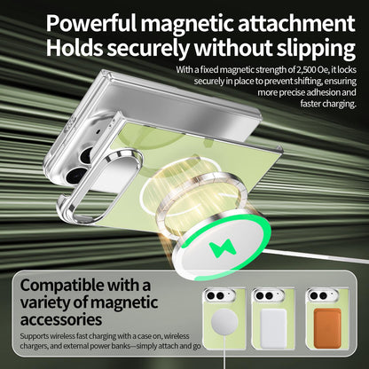 For iPhone Duo Integrated Glass Scratch Resistant Magnetic Phone Case - Green - EDA010135501B