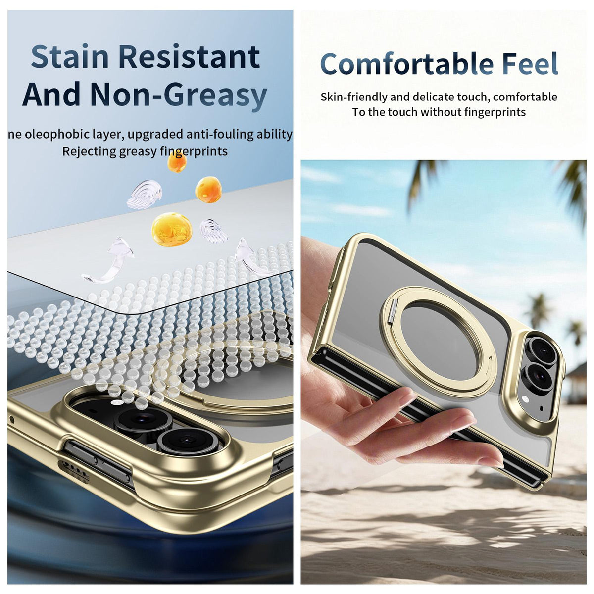 For iPhone Duo Clear Plated Magnetic Ring Holder Integrated Film Phone Case - Green - EDA010136201C