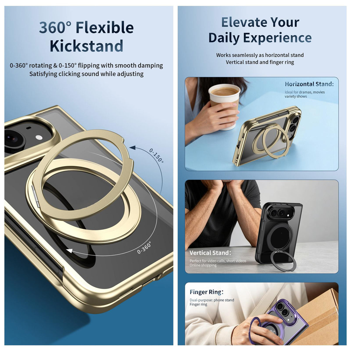 For iPhone Duo Clear Plated Magnetic Ring Holder Integrated Film Phone Case - Black - EDA010136201D