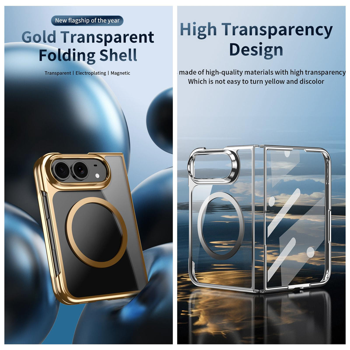 For iPhone Duo Clear Plated Magnetic Integrated Film Phone Case - Purple - EDA010136701B
