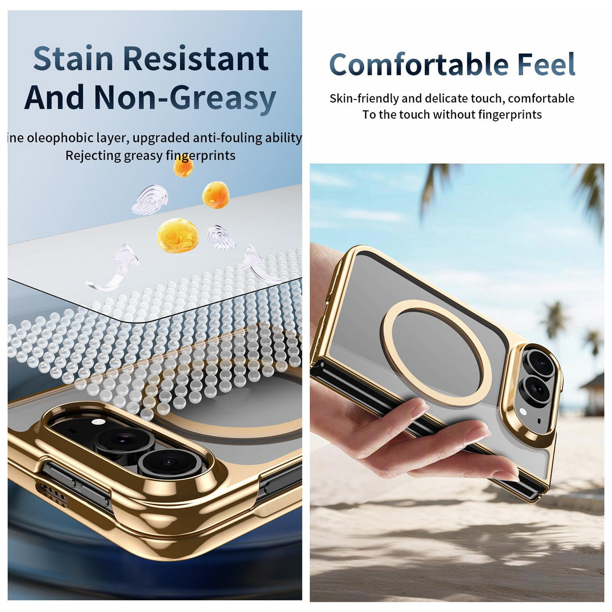 For iPhone Duo Clear Plated Magnetic Integrated Film Phone Case - Black - EDA010136701D