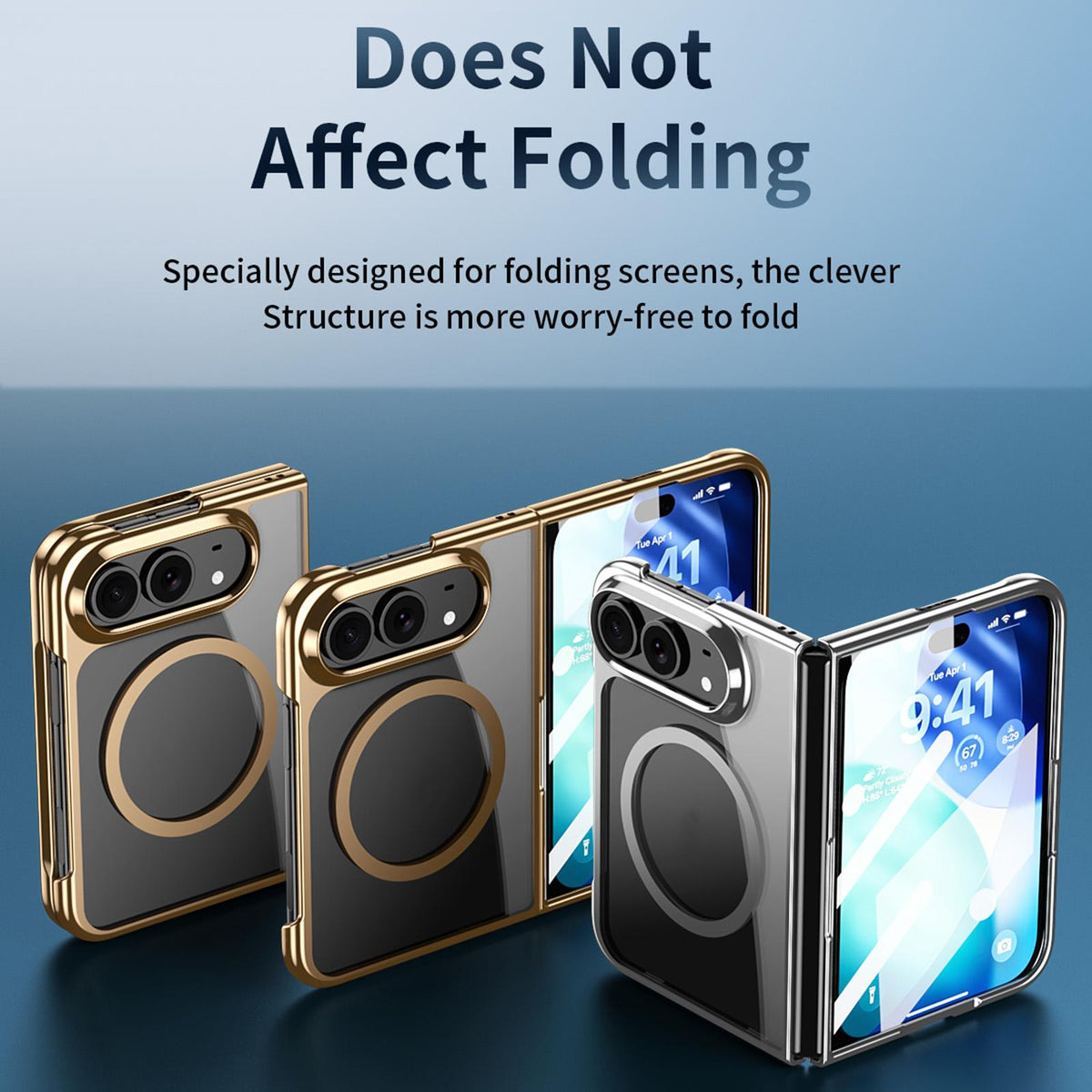 For iPhone Duo Clear Plated Magnetic Integrated Film Phone Case - Black - EDA010136701D