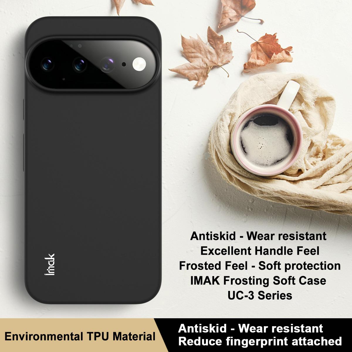For Google Pixel 11 / Pixel 11 Pro IMAK UC-3 Series Shockproof Frosted TPU Phone Case - Black - EDA010145101A