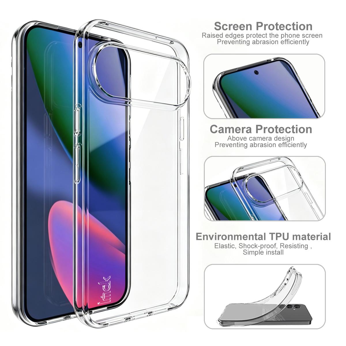 For Google Pixel 11 Pro XL imak UX-10 Series Transparent Shockproof TPU Phone Case - Transparent - EDA010145302A