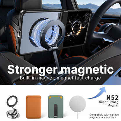 For Galaxy Flip8 5G Wing Series Magnetic Folding Hinge Phone Case - Black - EDA010162701A