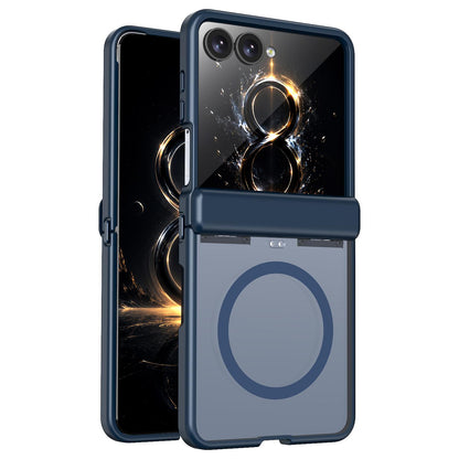 For Galaxy Flip8 5G Wing Series Magnetic Folding Hinge Phone Case - Blue - EDA010162701B