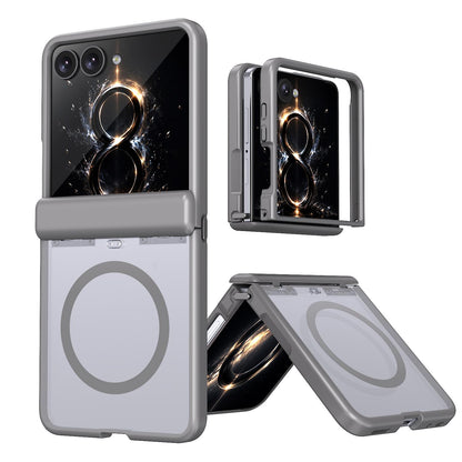 For Galaxy Flip8 5G Wing Series Magnetic Folding Hinge Phone Case - Titanium Grey - EDA010162701C