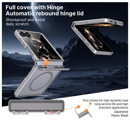 For Galaxy Flip8 5G Wing Series Magnetic Folding Hinge Phone Case - Titanium Grey - EDA010162701C
