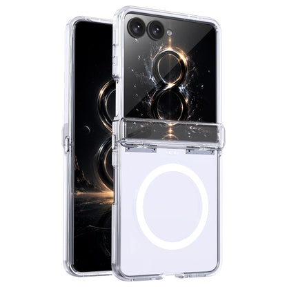 For Galaxy Flip8 5G Wing Series Magnetic Folding Hinge Phone Case - Transparent - EDA010162701D