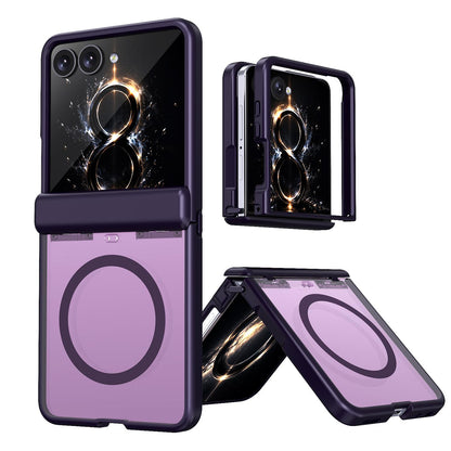 For Galaxy Flip8 5G Wing Series Magnetic Folding Hinge Phone Case - Purple - EDA010162701E