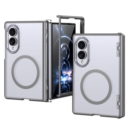 For Galaxy Fold8 5G Wing Series Magnetic Folding Hinge Phone Case - Titanium Grey - EDA010162703C