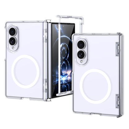 For Galaxy Fold8 5G Wing Series Magnetic Folding Hinge Phone Case - Transparent - EDA010162703D