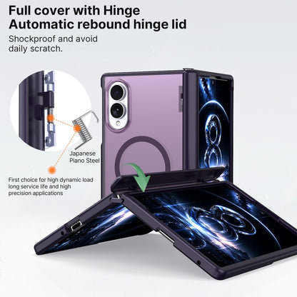 For Galaxy Fold8 5G Wing Series Magnetic Folding Hinge Phone Case - Purple - EDA010162703E