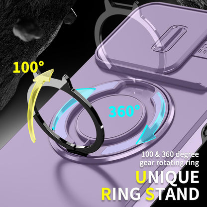 For Honor 600 Smart 5G Sliding Camshield Ring Holder Phone Case - Purple - EDA010162801B