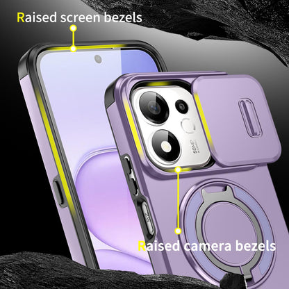 For Honor 600 Smart 5G Sliding Camshield Ring Holder Phone Case - Purple - EDA010162801B