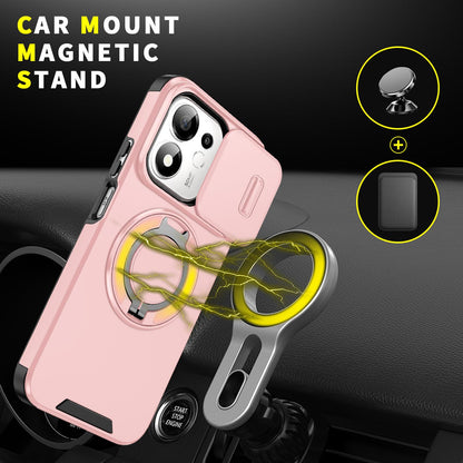 For Honor 600 Smart 5G Sliding Camshield Ring Holder Phone Case - Pink - EDA010162801E