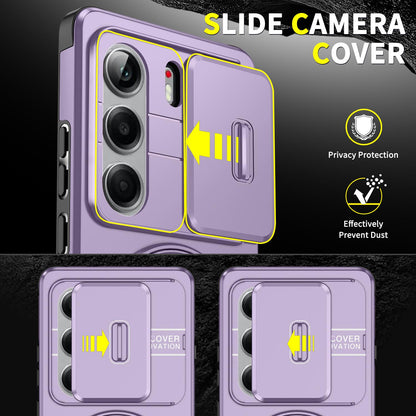 For Tecno Camon 40 Pro 4G Sliding Camshield Ring Holder Phone Case - Purple - EDA010162901B