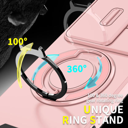 For Tecno Camon 40 Pro 4G Sliding Camshield Ring Holder Phone Case - Pink - EDA010162901E