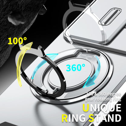 For Tecno Camon 40 Pro 4G Sliding Camshield Ring Holder Phone Case - Silver - EDA010162901G