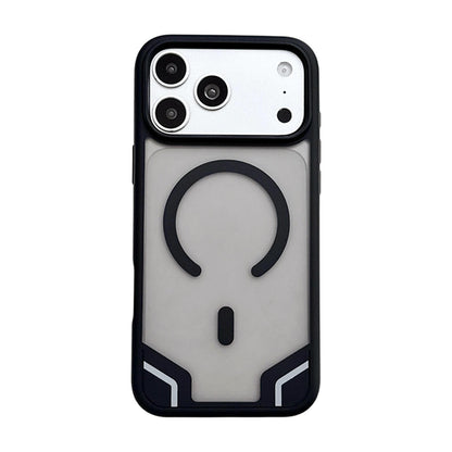 For iPhone 18 Pro Armor 2 in 1 TPU Hybrid PC Frosted Magnetic Phone Case - Black - EDA010168104A