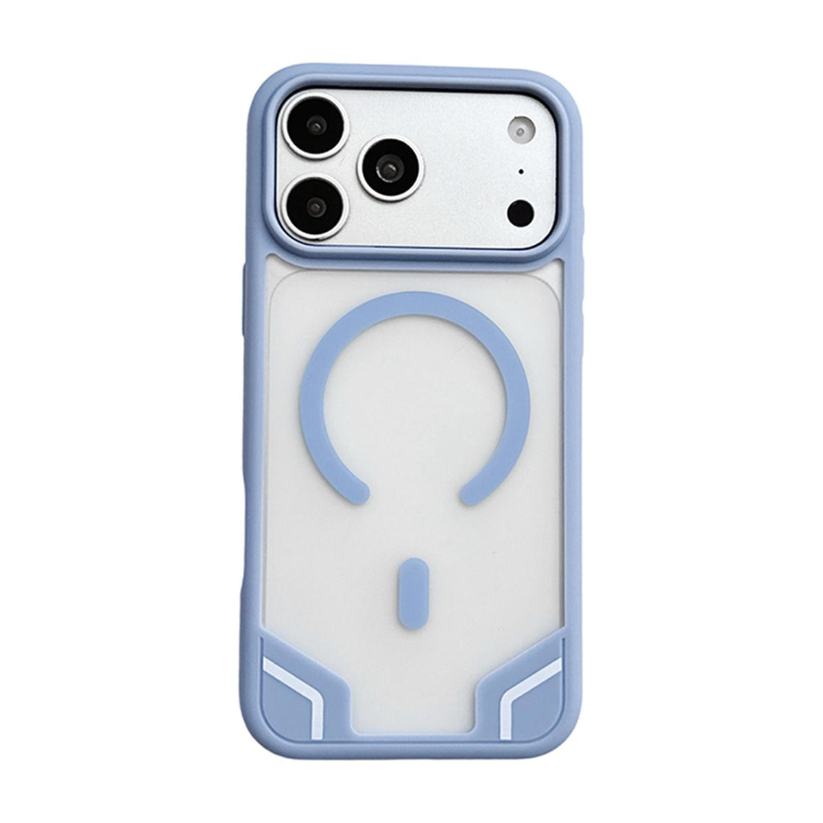 For iPhone 18 Pro Armor 2 in 1 TPU Hybrid PC Frosted Magnetic Phone Case - Blue - EDA010168104D