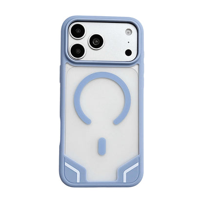 For iPhone 18 Pro Armor 2 in 1 TPU Hybrid PC Frosted Magnetic Phone Case - Blue - EDA010168104D