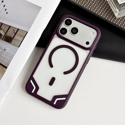 For iPhone 18 Pro Armor 2 in 1 TPU Hybrid PC Frosted Magnetic Phone Case - Red - EDA010168104E