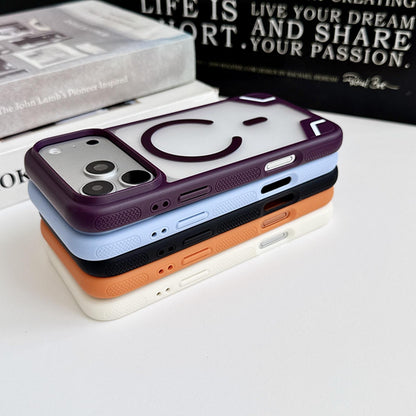 For iPhone 17 Pro Armor 2 in 1 TPU Hybrid PC Frosted Magnetic Phone Case - Blue - EDA010168102D
