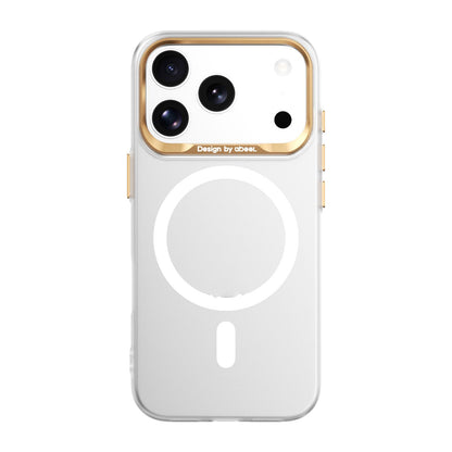 For iPhone 18 Pro ABEEL Lightweight Semi Transparent Frosted Magnetic PC Phone Case - White - EDA010171901A