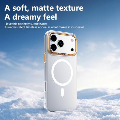 For iPhone 18 Pro ABEEL Lightweight Semi Transparent Frosted Magnetic PC Phone Case - Blue - EDA010171901B