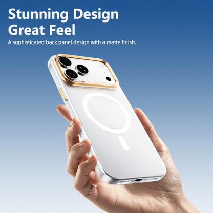 For iPhone 18 Pro ABEEL Lightweight Semi Transparent Frosted Magnetic PC Phone Case - Black - EDA010171901D
