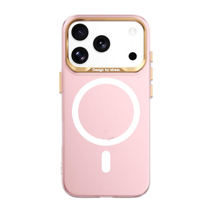 For iPhone 17 Pro ABEEL Lightweight Semi Transparent Frosted Magnetic PC Phone Case - Pink - EDA010171904C