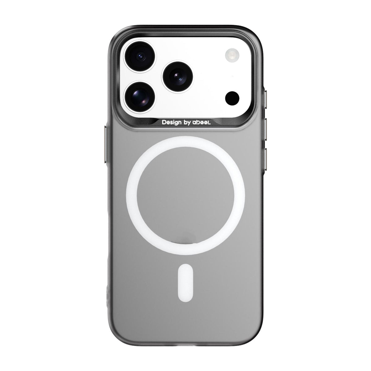 For iPhone 17 Pro ABEEL Lightweight Semi Transparent Frosted Magnetic PC Phone Case - Black - EDA010171904D