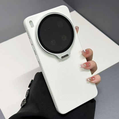 For vivo X300 Flip-Out Camera Cover Stand Honeycomb Cooling Phone Case - White - EDA010175604B