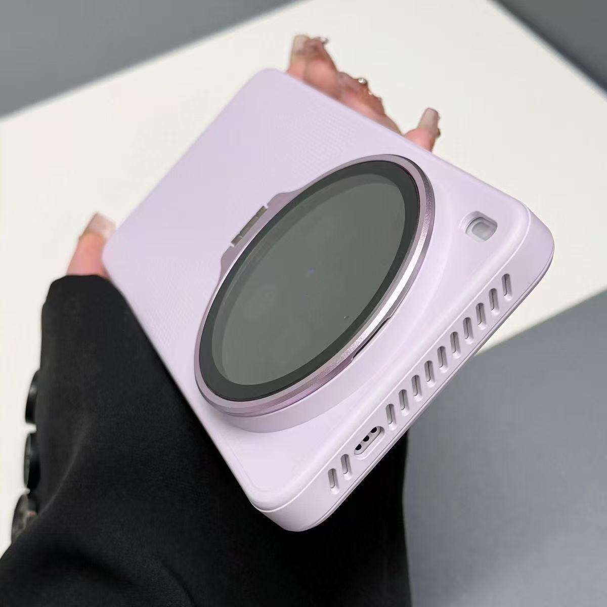 For vivo X300s Flip-Out Camera Cover Stand Honeycomb Cooling Phone Case - Orange - EDA010175606A