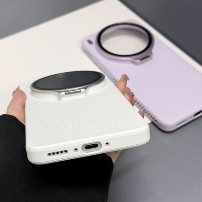 For vivo X300 Flip-Out Camera Cover Stand Honeycomb Cooling Phone Case - Orange - EDA010175604A