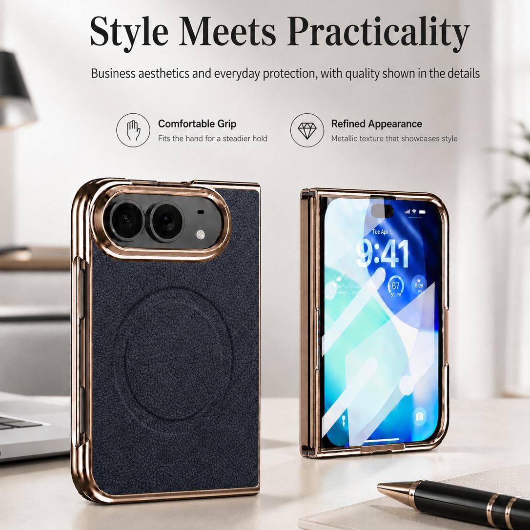 For iPhone Duo Litchi Texture Magnetic Integrated Film Phone Case - Purple - EDA010176601E