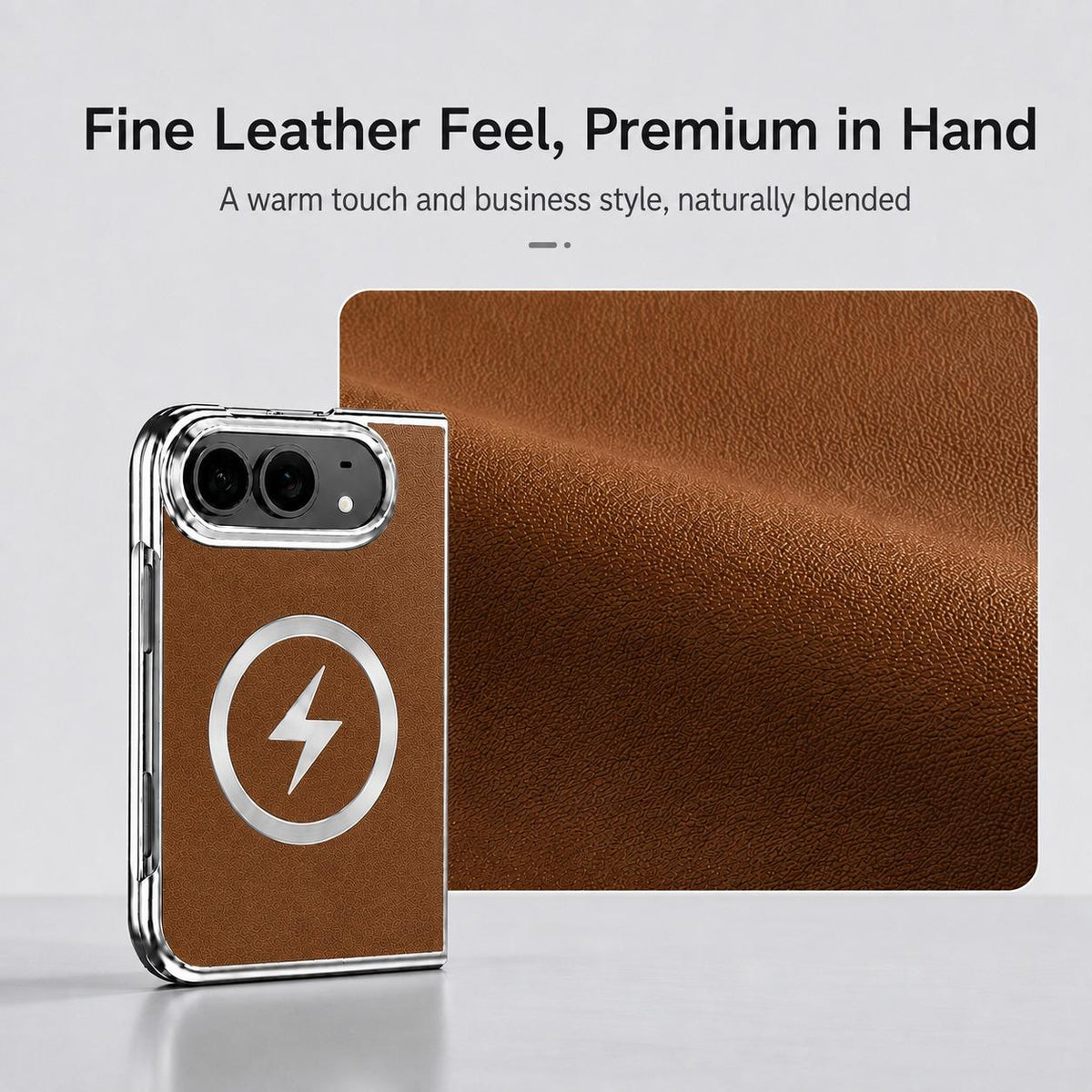 For iPhone Duo Flash Magnetic Integrated Film Phone Case - Black - EDA010177101A