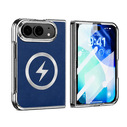 For iPhone Duo Flash Magnetic Integrated Film Phone Case - Blue - EDA010177101D