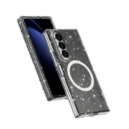 For Galaxy Z Fold8 Ultra 5G Terminator Style Glitter Powder MagSafe Magnetic Phone Case - Black - EDA010178102C